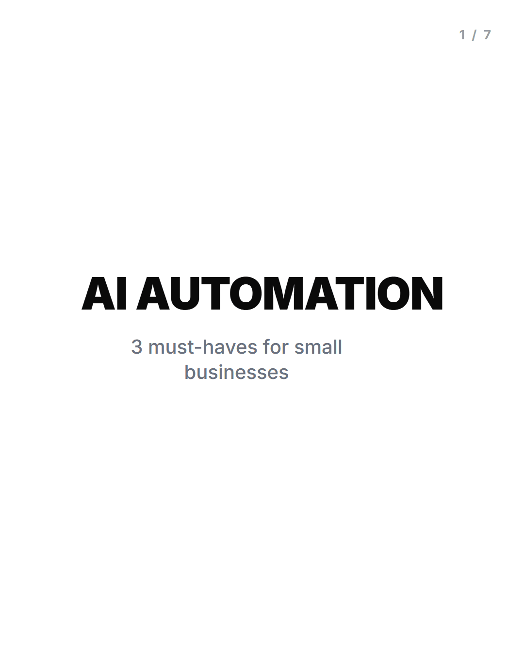 AI Automation For SMBs